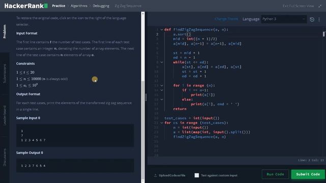 206 - Zig Zag Sequence | Debugging | Hackerrank Solution | Python смотреть онлайн