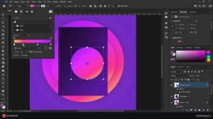 1/10. Ekspress grafik dizayn kursi. Photoshop darslari. Gradient shape poster.