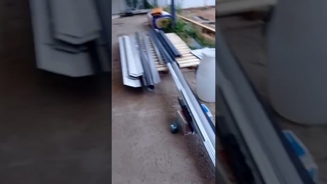 Гараж с вольером из сэндвич-панелей. смотреть онлайн
