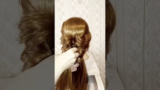 ??ЛЕГКАЯ прическа за МИНУТУ ? Бантики?Прическа на выпускной, свадьбу?Прическа в школу ??? смотреть онлайн
