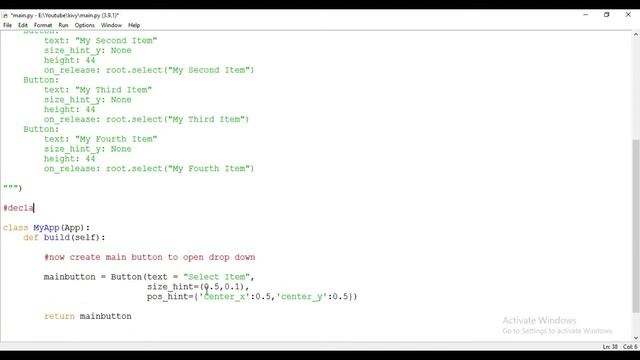 Kivy DropDown | Kivy Tutorial For Beginner | Kivy 2021