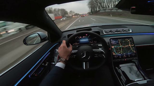 S-Class 350d AMG Line POV MBUX Drive durch das Ruhrgebiet + Beschleunigung 0-100 смотреть онлайн