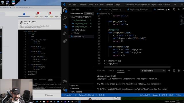 Helping someone clean up their class code in the Python facebook group смотреть онлайн