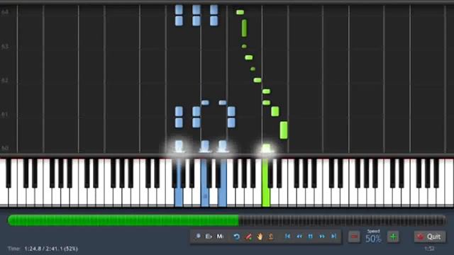 F. Burgmuller - Ballade - Piano Tutorial (50% Speed) by PlutaX смотреть онлайн