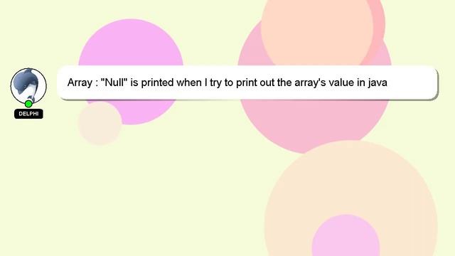 Array : "Null" is printed when I try to print out the array's value in java program смотреть онлайн
