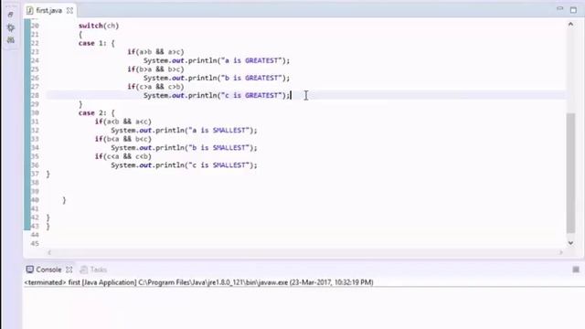 JAVA HINDI TUTORIAL-11 | Switch case & break statement. смотреть онлайн