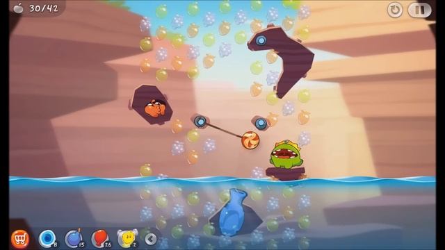 Cut the Rope 2 - Level 44 (3 stars, 42 fruits, 2 stars + don't use air cushions) смотреть онлайн
