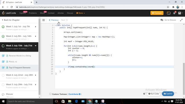 Top K Frequent Elements July LeetCode Challenge смотреть онлайн