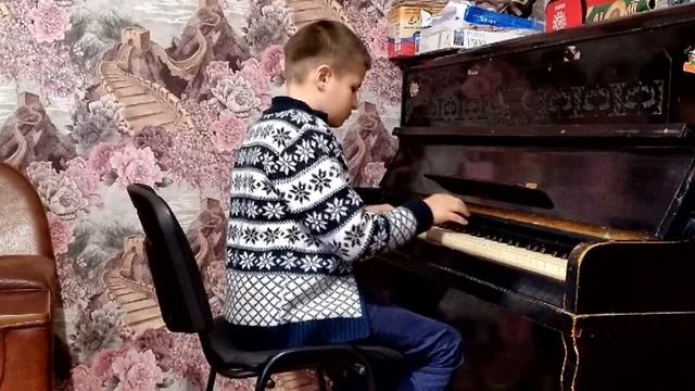 Игра на пианино песни "Бульба" смотреть онлайн