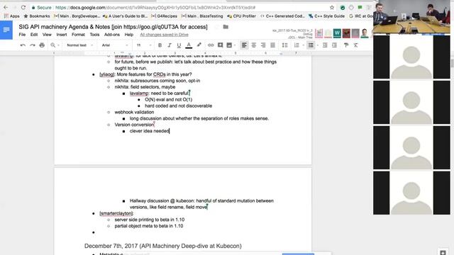 Kubernetes SIG API Machinery 20180103 смотреть онлайн