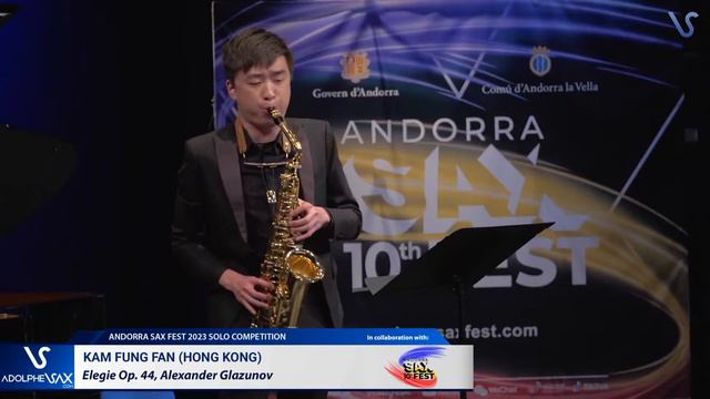 ANDORRA SAX FEST 2023: Kam Fung Fan (Hong Kong) plays Elegie Op. 44, Alexander Glazunov смотреть онлайн