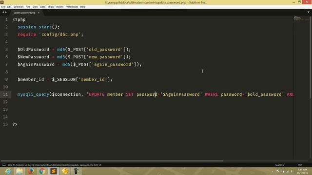 Episode 14- Basic PHP - Change Password with md5 hash смотреть онлайн