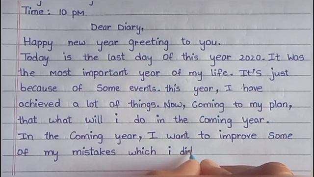 Diary Entry On New Year Resolution || Powerlift Essay Writing || How To Write Diary Entry смотреть онлайн