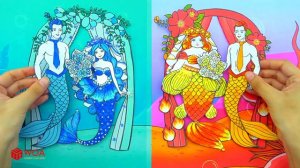 Бумажные Куклы Одеваются - Свадьба Русалки Лед и Пламя - Barbie Story & Crafts