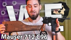 Страйкбольный пистолет WE Mauser 712 C96 (6 мм, GBB, длинный магазин) видео обзор