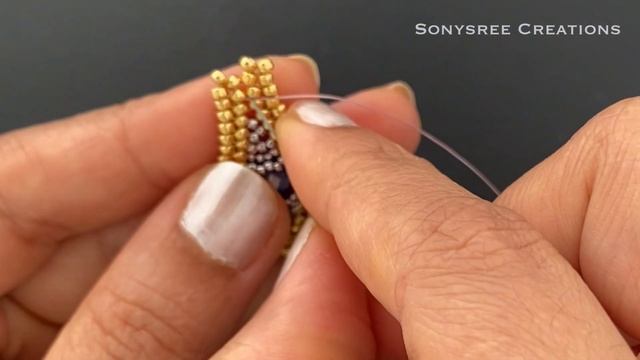 Herringbone Waves Bracelet || DIY Beaded Bracelet || Herringbone Stitch Beaded Bracelet