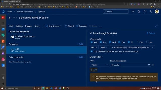 Schedule your Pipelines with Azure DevOps смотреть онлайн