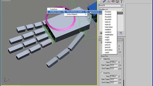 Видеоуроки 3ds Max. Риггинг (оснастка) персонажа в 3ds Max. Кости пальцев. 12/13 смотреть онлайн