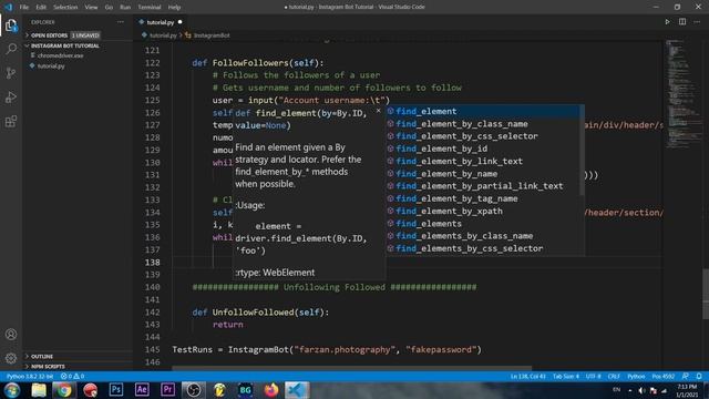 Instagram Bot Tutorial #1 - Login, Follow & Unfollow смотреть онлайн