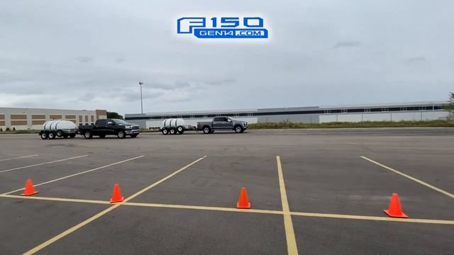 2021 Ford F-150 3.5L Powerboost Hybrid vs Ram 1500 Hemi E-torque - Towing (5500 lbs) Race смотреть онлайн