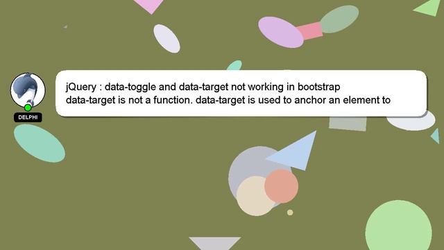 jQuery : data-toggle and data-target not working in bootstrap смотреть онлайн