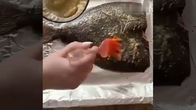 Запечённая камбала.