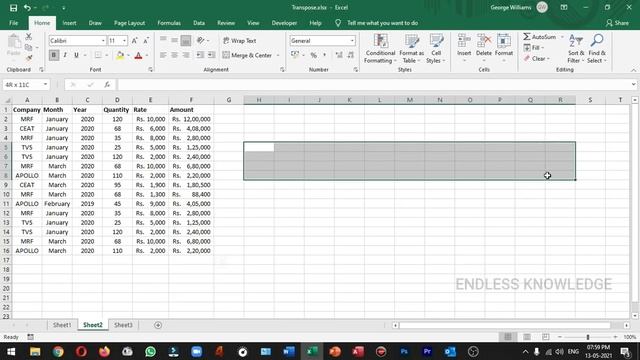 How to Transpose Data in Excel in Tamil смотреть онлайн
