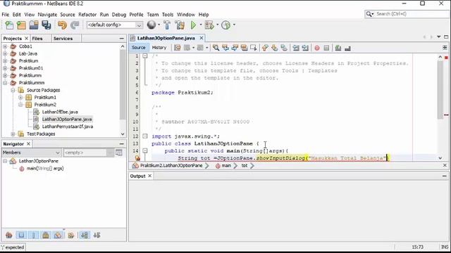 Praktikum JAVA 2 -JAVAX SWING - JOptionPane Statement IF смотреть онлайн
