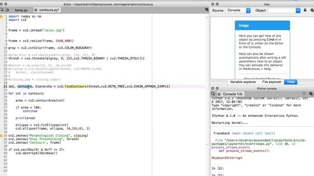 Python: OpenCV - Kapalı alan (contour) bulma смотреть онлайн