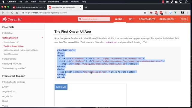onsen.ui mobile app demo смотреть онлайн