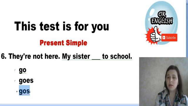 Present Simple Quiz . 10 questions and answers. English for beginners plus grammar смотреть онлайн
