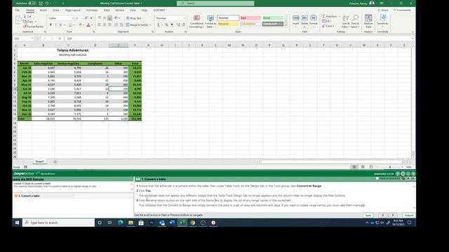 Excel Lesson 7g Coverting a Table to a Cell Range смотреть онлайн