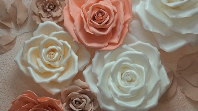 3D панно! Оформление стены огромными розами из фоамирана и изолона! смотреть онлайн