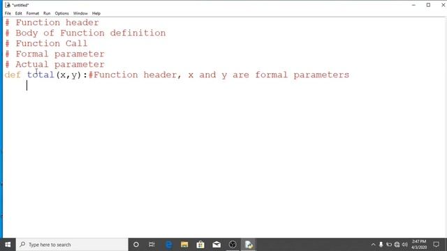 First Program Of Function (Python),Known about Function header, body, call, Actual&Formal parameter смотреть онлайн