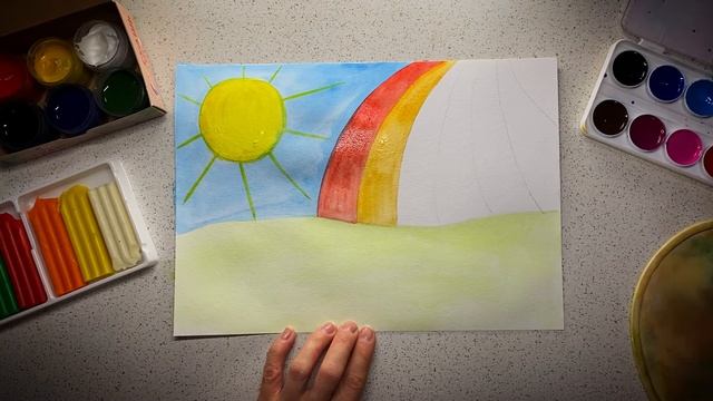 Рисуем радугу | Онлайн рисование для малышей| Развивающее занятие для ребенка 3-5 лет смотреть онлайн