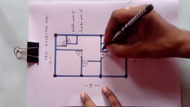 16X28 house plan || 16x28 ghar ka naksha || opposite engineer || смотреть онлайн