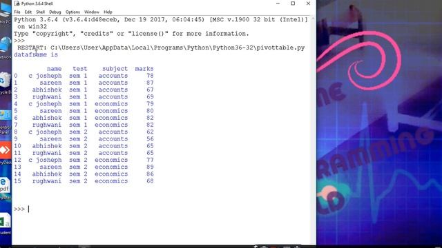Stack() and pivot_table() смотреть онлайн