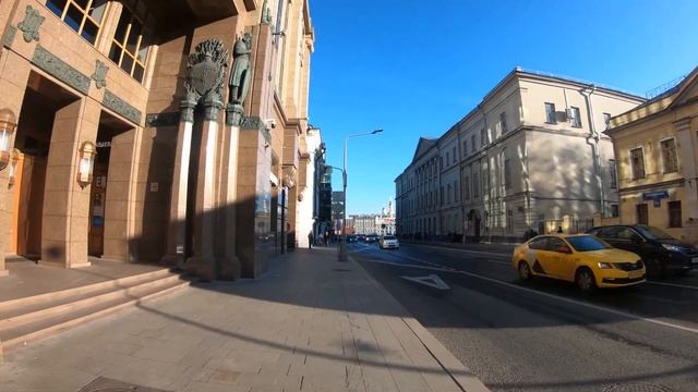 Russia, Moscow, Walking Tour From Nikitsky Boulevard To Manezhnaya Square 4K.