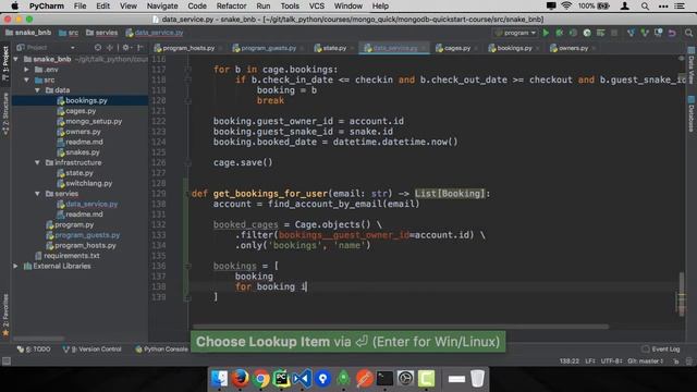 MongoDB and Python Quickstart (14/21): Demo: View your bookings as guest смотреть онлайн