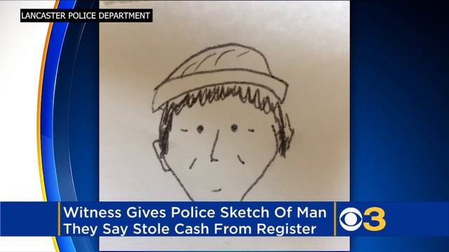 Witness Draws Hilarious Sketch Of Suspect Who Stole Money From Market Stand смотреть онлайн