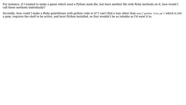 Software Engineering: How would I integrate python code into Ruby code? смотреть онлайн