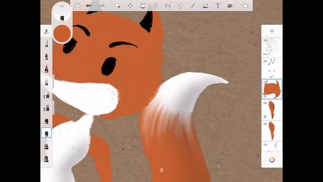 Рисую Лисичку в Autodesk Scetchbook смотреть онлайн