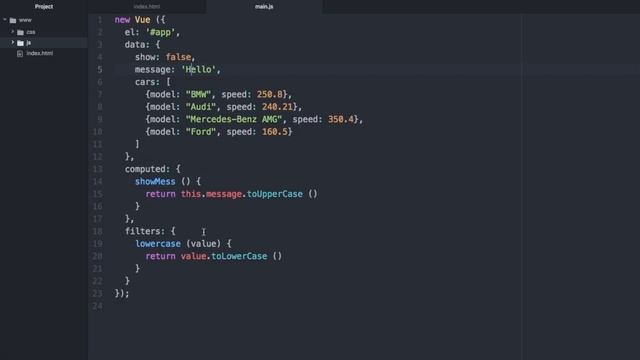 Vue.js для начинающих / Урок #5 - Работа с фильтрами (filters)