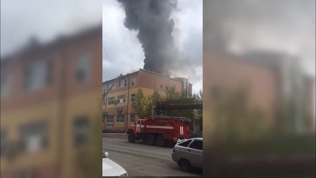 Хлебозавод загорелся в Омске. Видео смотреть онлайн