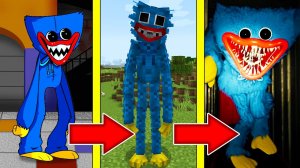 Как менялся ХАГГИ ВАГГИ POPPY PLAYTIME и его жизненный цикл в майнкрафт ! Эволюция HUGGY WUGGY