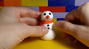Снеговик из пластилина?⛄?Лепим Снеговика❄⛄❄Игрушка на новый год⛄Snowman Plasticine clay.
