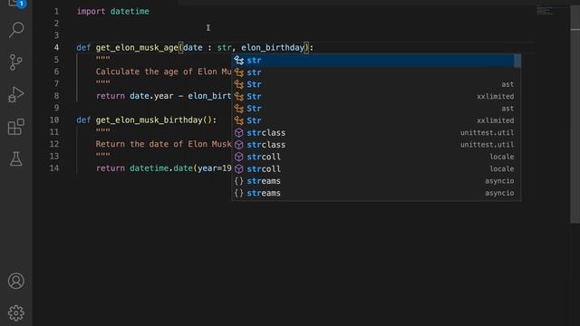 Computing Elon Musk age in Python | GitHub Copilot смотреть онлайн