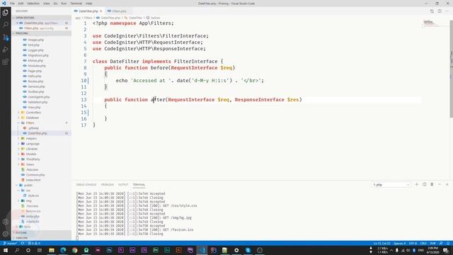 #15 How to use Controller Filters (after and before) in Codeigniter 4 | Security Feature смотреть онлайн