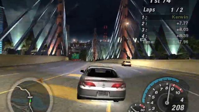 NFS Underground 2 Gameplay - Acura RSX (Circuit Race) смотреть онлайн