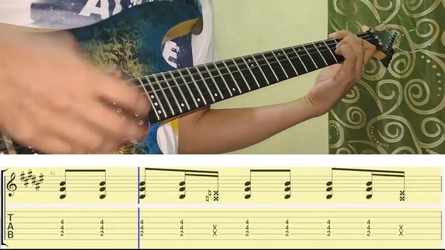 Trippin On A Hole In A Paper Heart - STP (Guitar Cover-Tab with Backing Track) смотреть онлайн